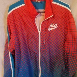 Nike RARE Windbreaker Orange and Teal Extremely Unique Size Large